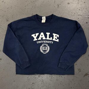 Vintage Womens Cropped Yale University Crewneck SZ L